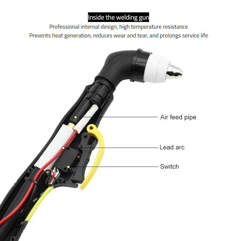 Plasma cutting gun
