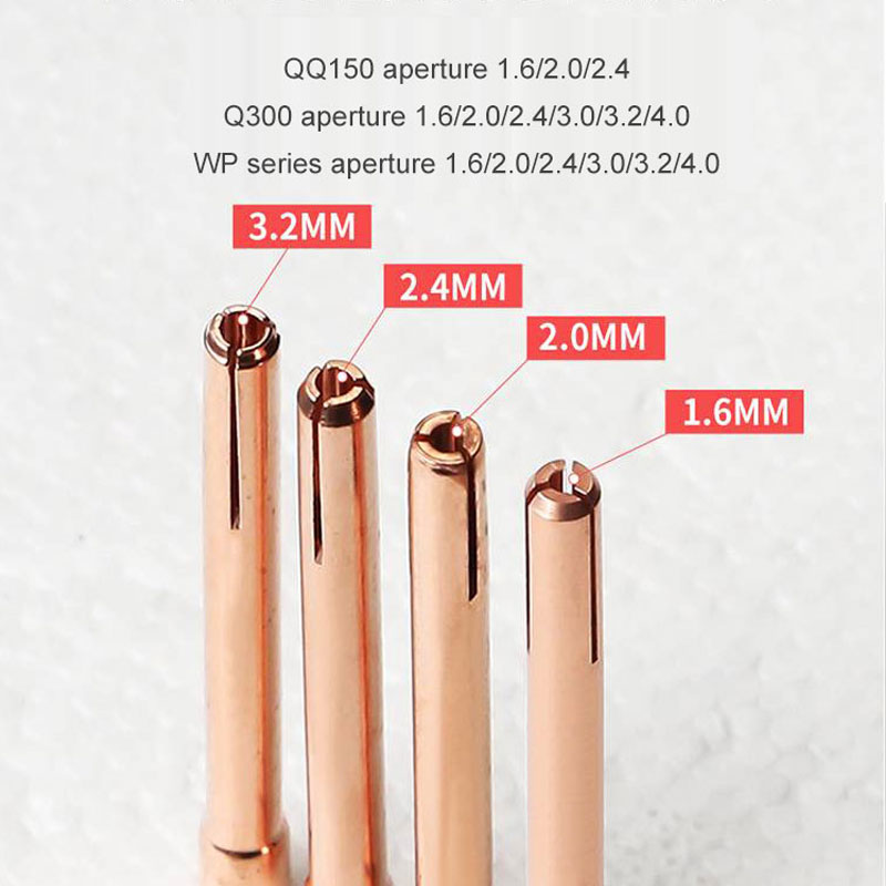 Tungsten electrode clamp